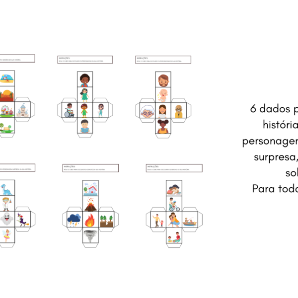 Jogo: Role os cubos para criar uma história