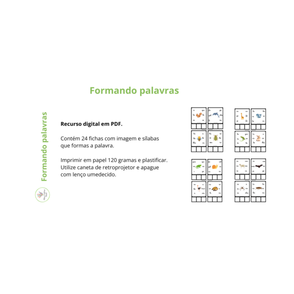 Recurso: Formando palavras com letra cursiva