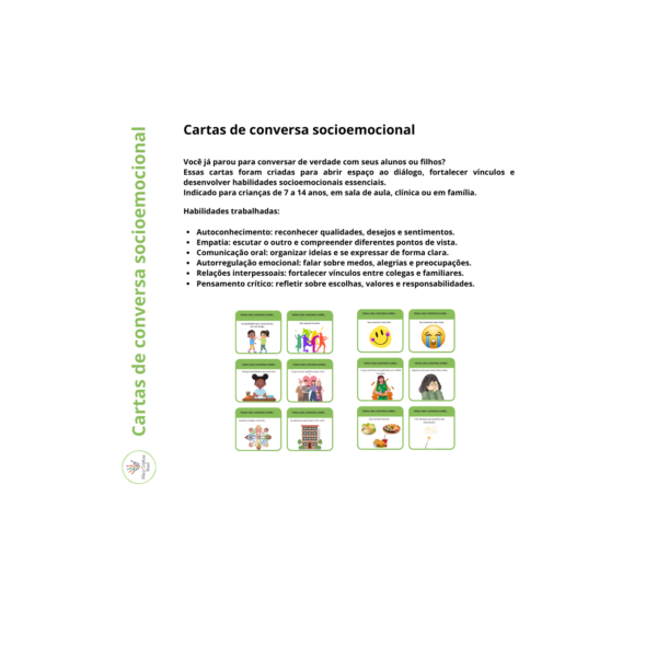 Jogo: Cartas de conversa socioemocional