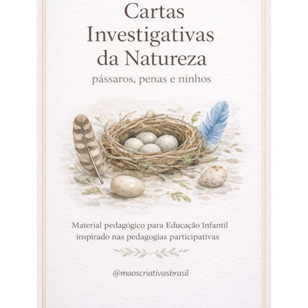 Cartas Investigativas da Natureza- pássaros, penas, ninhos. Guia pedagógico completo para educadoras.