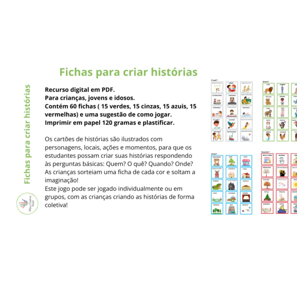 Recurso: Fichas para criar histórias