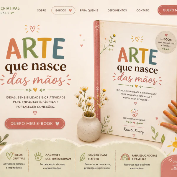 E-book arte que nasce das mãos