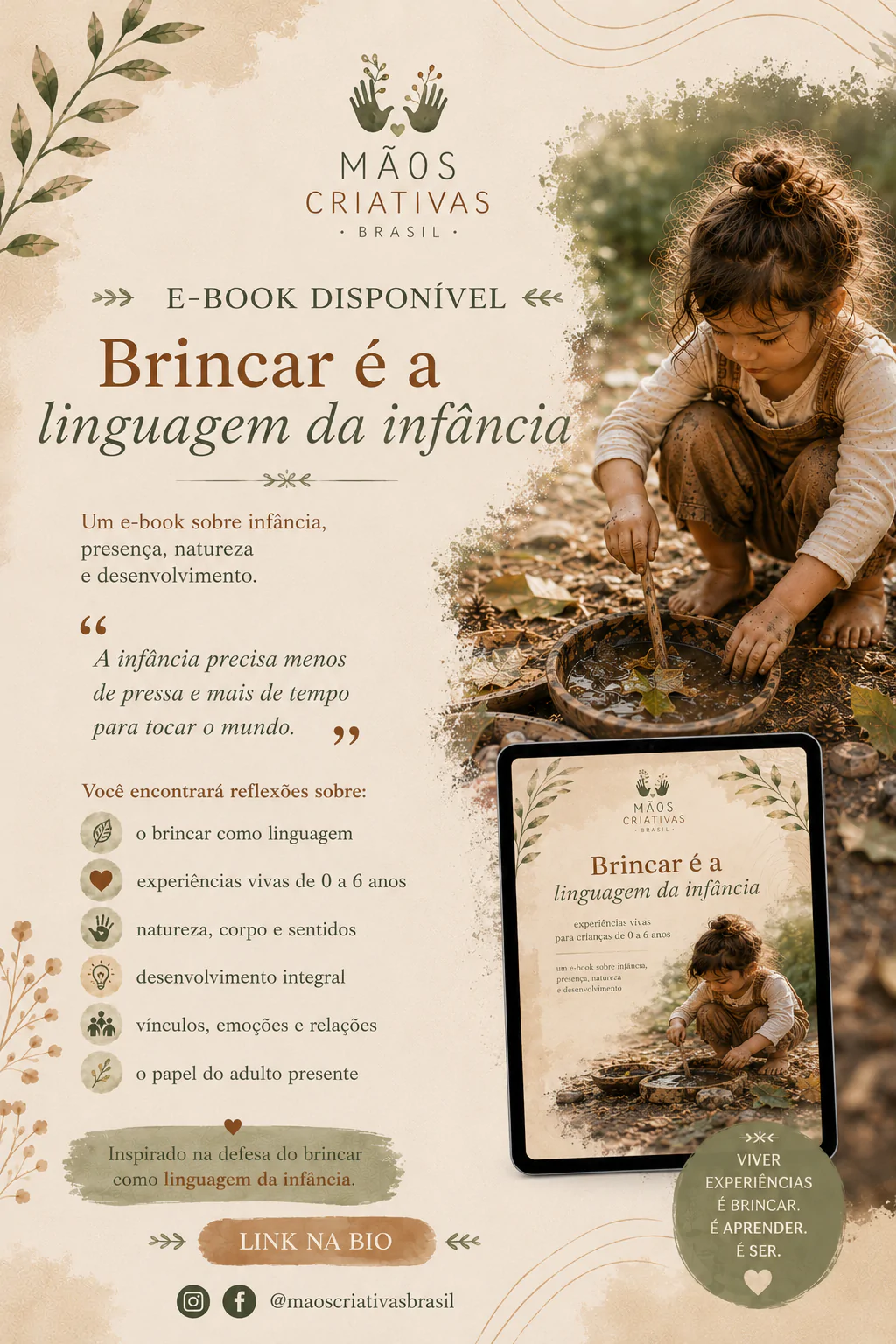 E-book Brincar é a linguagem da infância